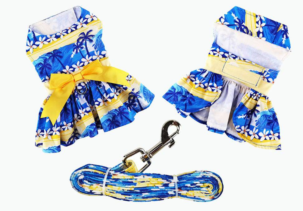 Doggie Design, Inc XS Catching Waves Dog Dress with Matching Leash