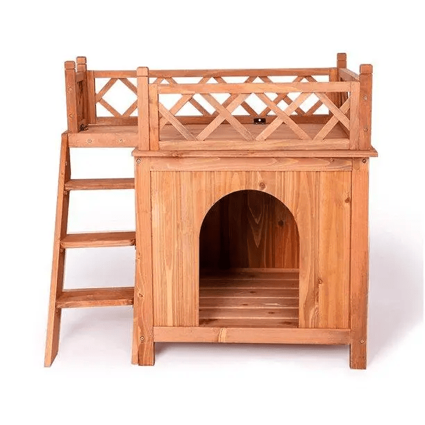 Furr-Baby Gifts 2-Story Weather Resistant Wooden Kennel Pet House