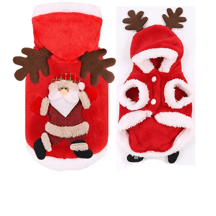 Furr-Baby Gifts XS / Santa Red Christmas Pet Santa Costume Hoodie