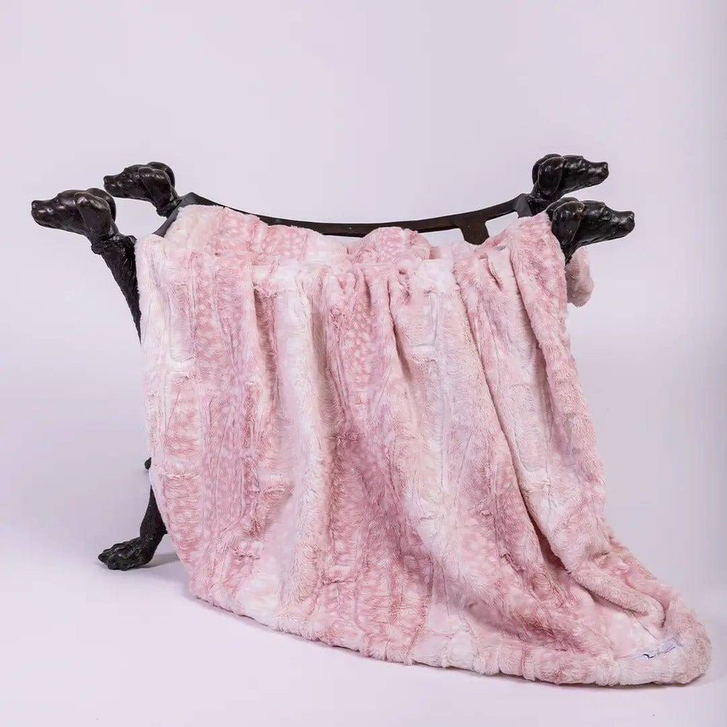 Hello Doggie Pink Fawn / S Cashmere Dog Blanket