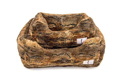 Hello Doggie S Animal Print Luxe Dog Bed: Red Fox