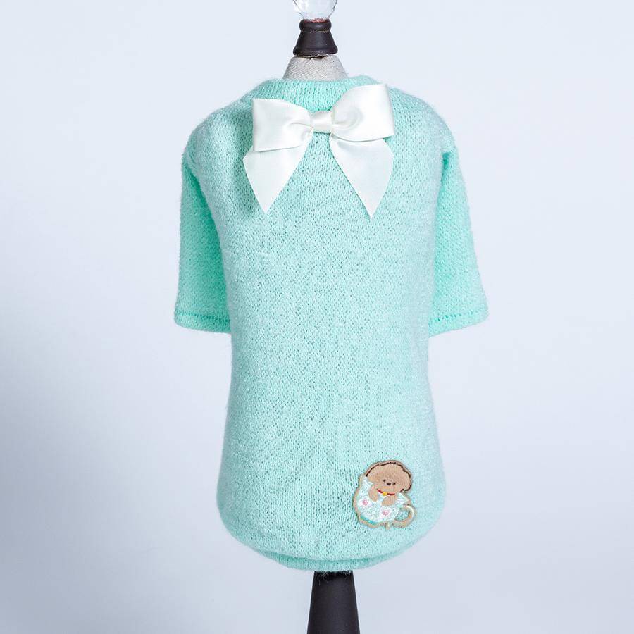 Hello Doggie XXS Teacup Sweater: Mint