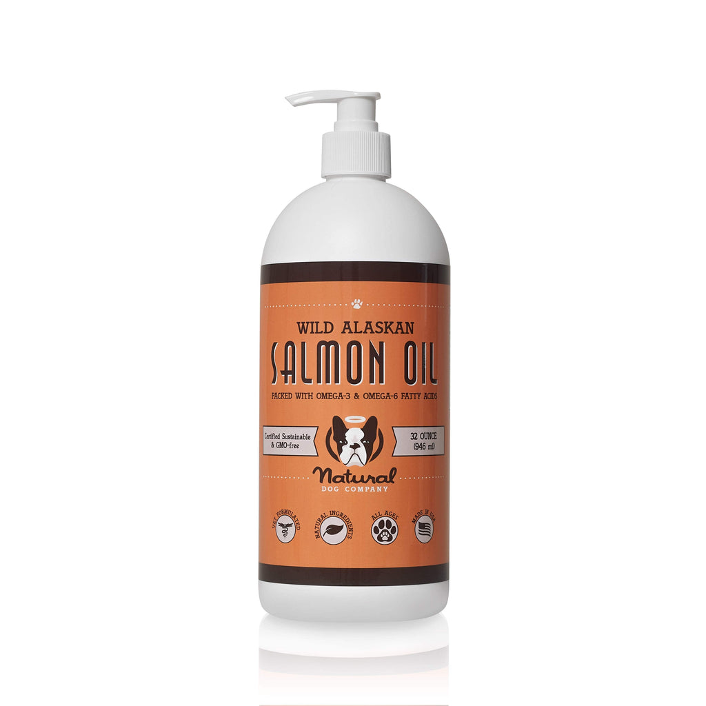 Natural Dog Company 16-Oz Bottle Wild Alaskan Salmon Oil Liquid Skin & Coat Supplement for Dogs