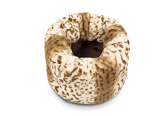 P.L.A.Y. Pet Lifestyle and You Leopard Brown Snuggle Bed