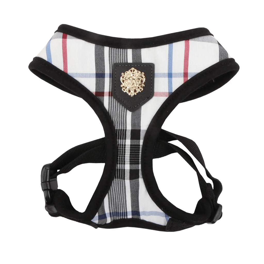Puppia XS / Black Junior Dog Harness Over-the-Head Checkered Pattern