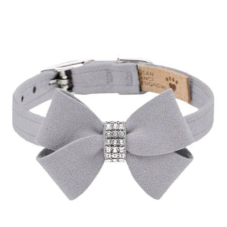 Susan Lanci Designs XXXS / Platinum-Grey Nouveau Bow Collar