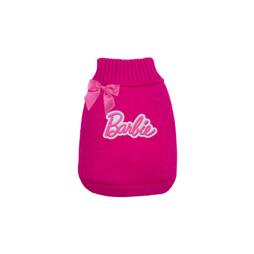 Bark Fifth Avenue Fancy Barbie Knit Dog Sweater: S / HOT PINK