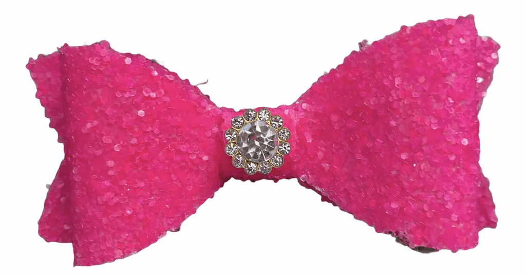 Bark Fifth Avenue Hot Pink Glitter and Gloss Bows