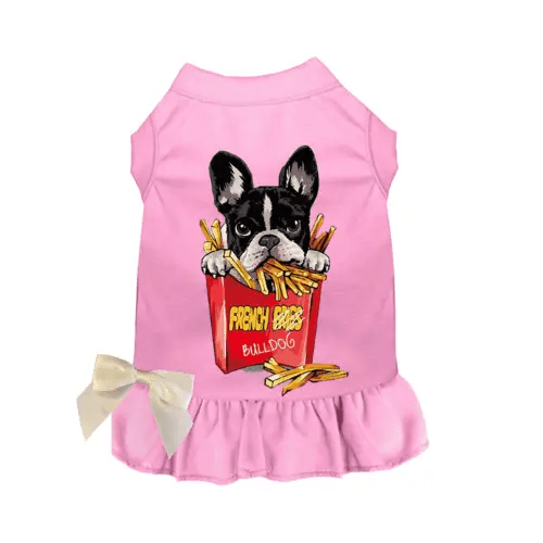 Bark Fifth Avenue XS / Pink / Dress Frenchie- Fries