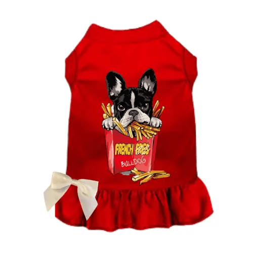 Bark Fifth Avenue XS / Red / Dress Frenchie- Fries