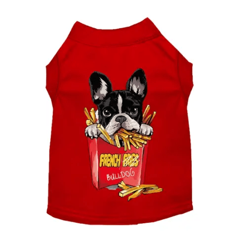 Bark Fifth Avenue XS / Red / Shirt Frenchie- Fries