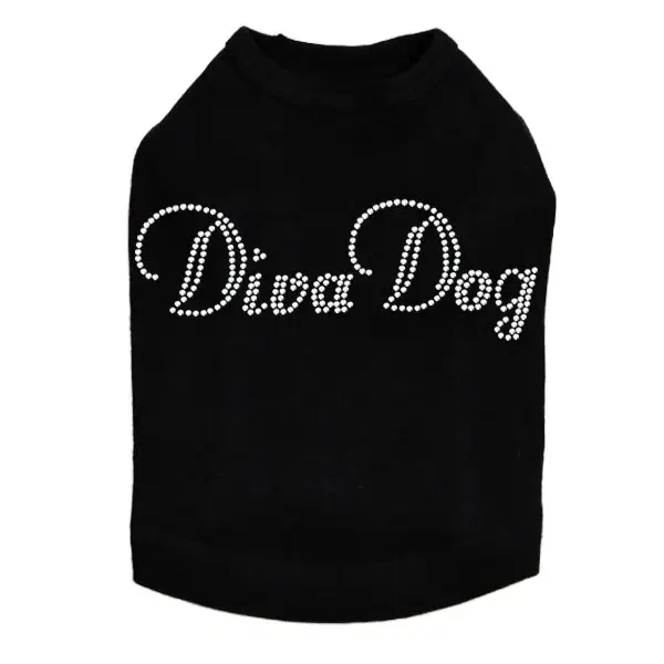 Dog in the Closet S / Black Diva Dog Tank