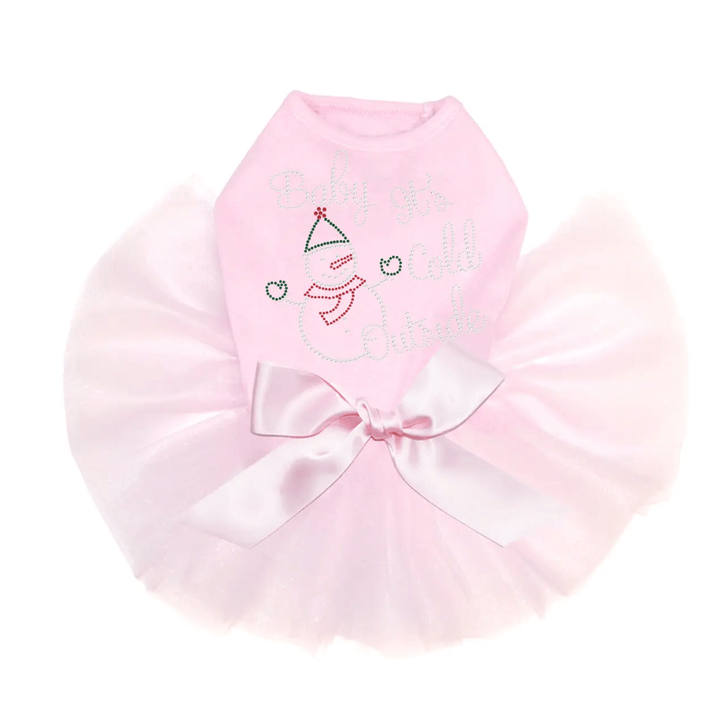 Dog in the Closet XXS / Pink Baby It's Cold Outside Snowman Dog Custom Tutu