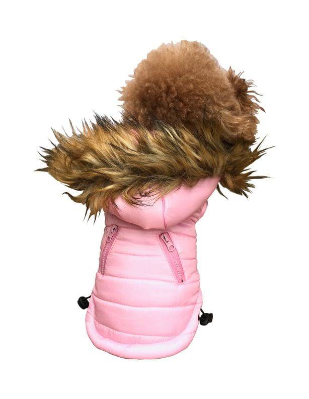 Dog Squad XXS Ski bunny puffer coat, pink