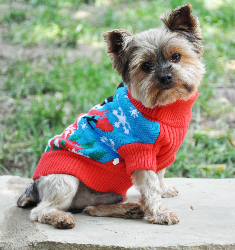Doggie Design, Inc 100% Combed Cotton Ugly Dog Sweater - Snowman