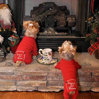 Doggie Design, Inc Christmas Red "Santa's Lil' Helper" Embroidered Pajamas