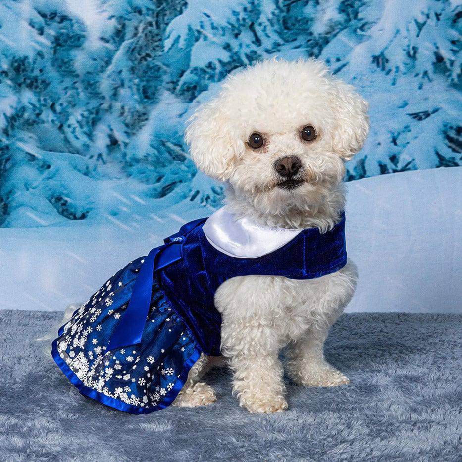 Doggie Design, Inc Holiday Dog Harness Dress - Snowflakes