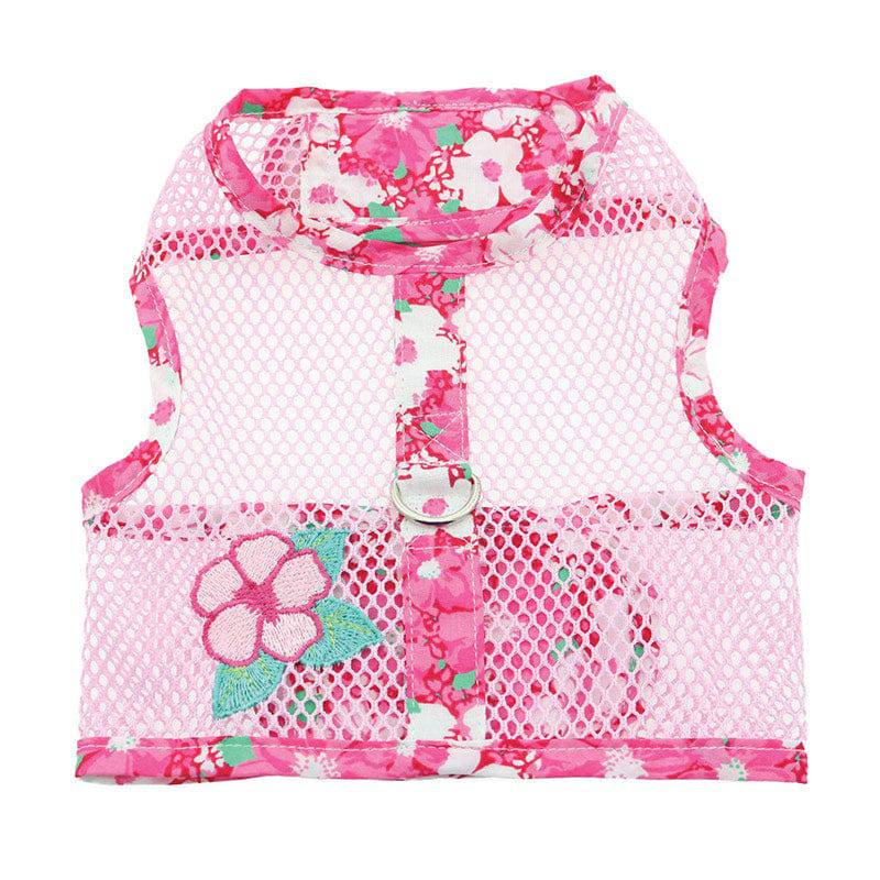 Doggie Design, Inc XS / Hawaiian Hibiscus Pink Cool Mesh Dog Harness with Leash