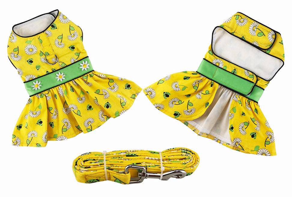 Doggie Design, Inc XS Ladybugs and Daisies Dog Dress and Matching Leash