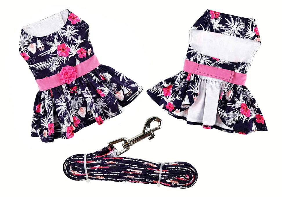 Doggie Design, Inc XS Moonlight Sails Dog Dress with Matching Leash