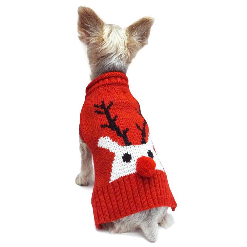Dogo Pet Fashions XS Red Nose Reindeer Sweater