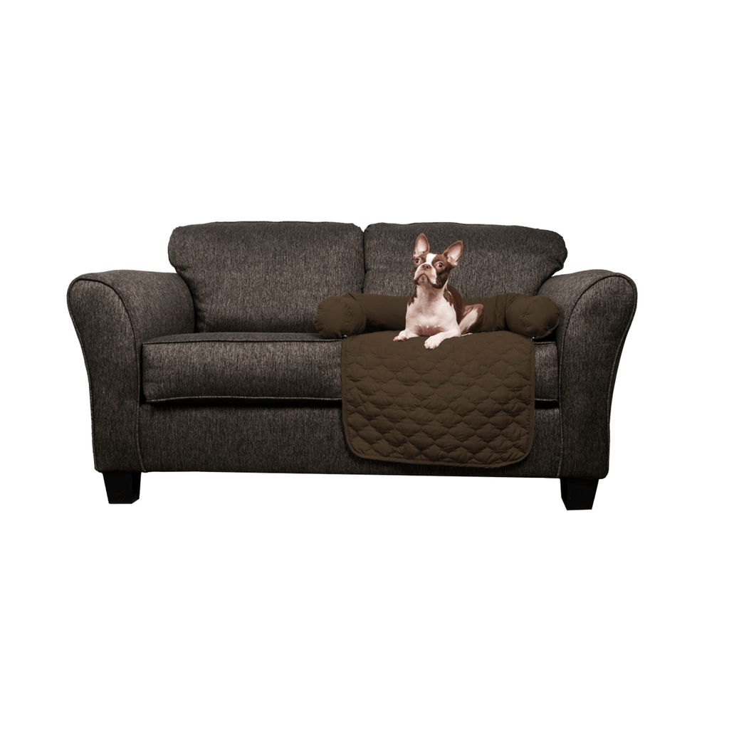 Duck River S / Chocolate-Natural Wubba Dog Bed + Couch Cover