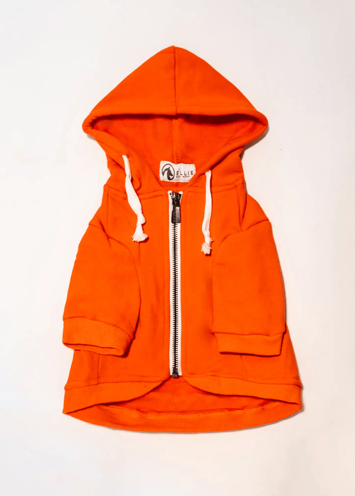 Ellie Dog Wear XS Zip-up Orange Hoodie