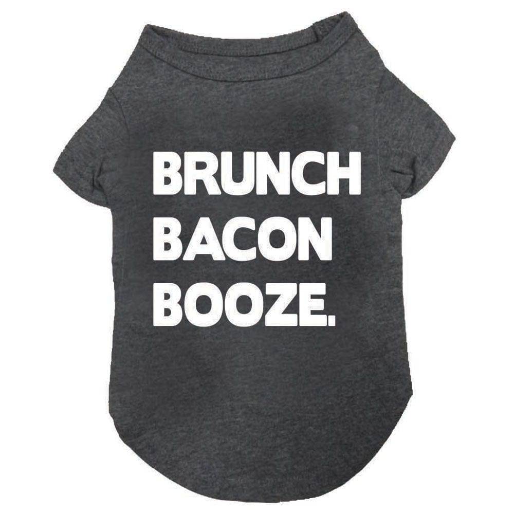 Fabdog 12 Brunch Bacon Booze T-Shirt in Charcoal Grey