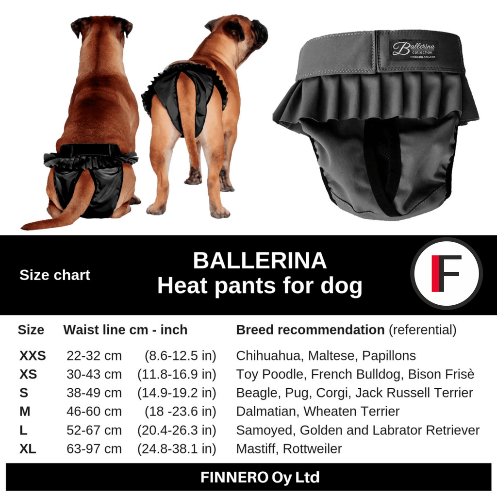 Finnero BALLERINA Dog Heat Pants black