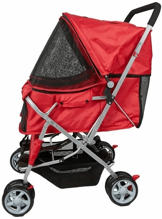 Furr-Baby Gifts Double 360 Rotating Pet Stroller - Red