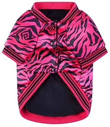 Furr-Baby Gifts S Zebra Print - Luxury Bomber Jacket