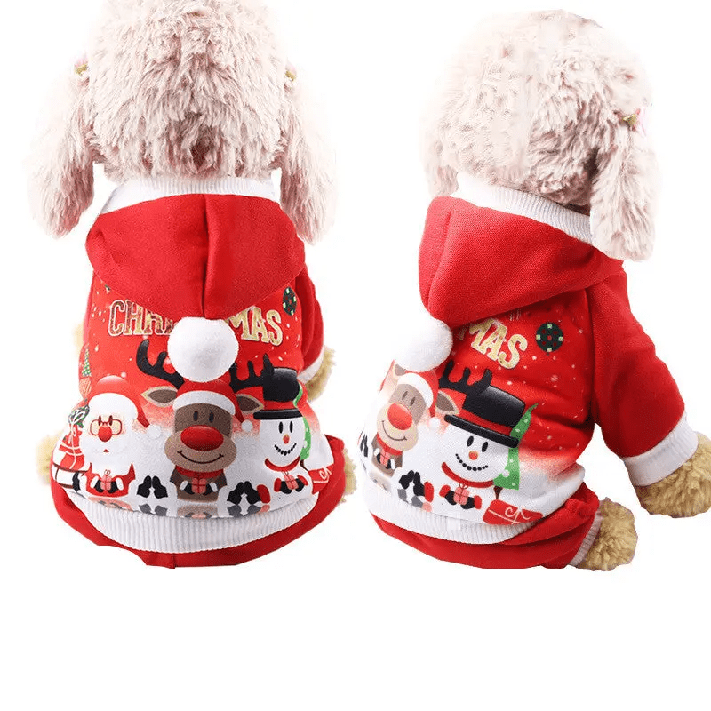 Furr-Baby Gifts XS / Red Christmas Christmas Pet Santa Costume Hoodie