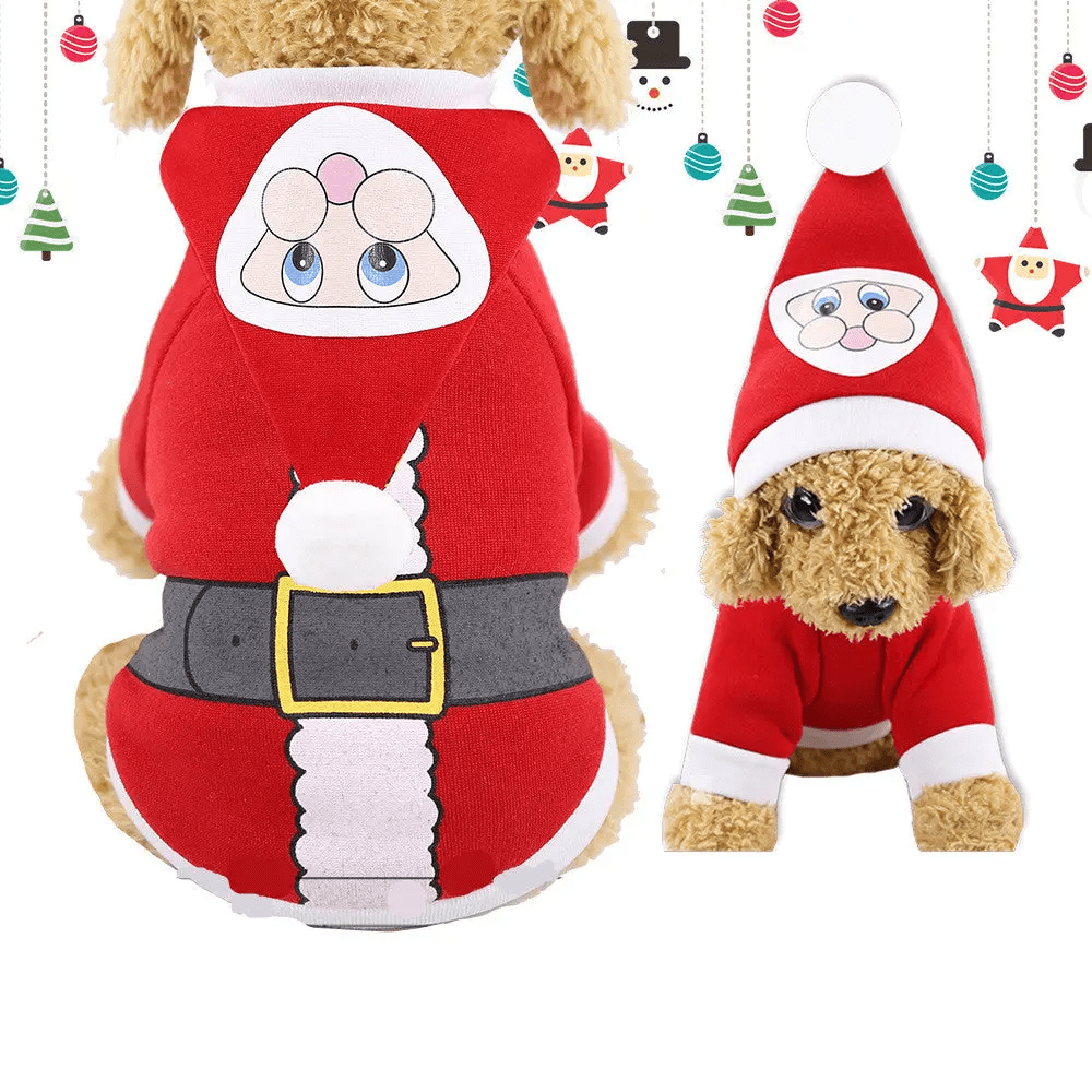 Furr-Baby Gifts XS / Santa Red Costume Christmas Pet Santa Costume Hoodie
