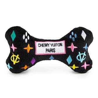 Haute Diggity Dog Dog Toys Black Monogram Chewy Vuiton Bone