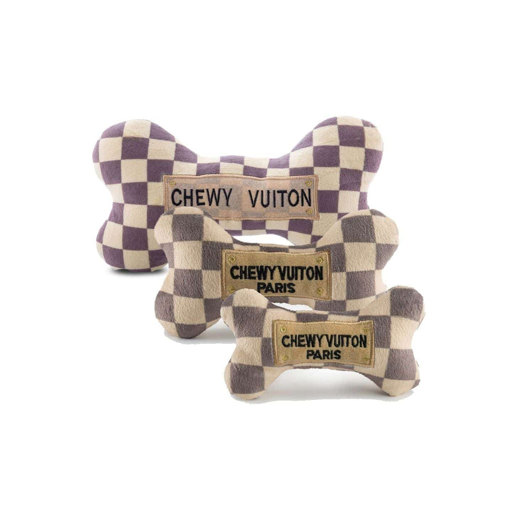 Haute Diggity Dog S Checker Chewy Vuiton Bone Toy
