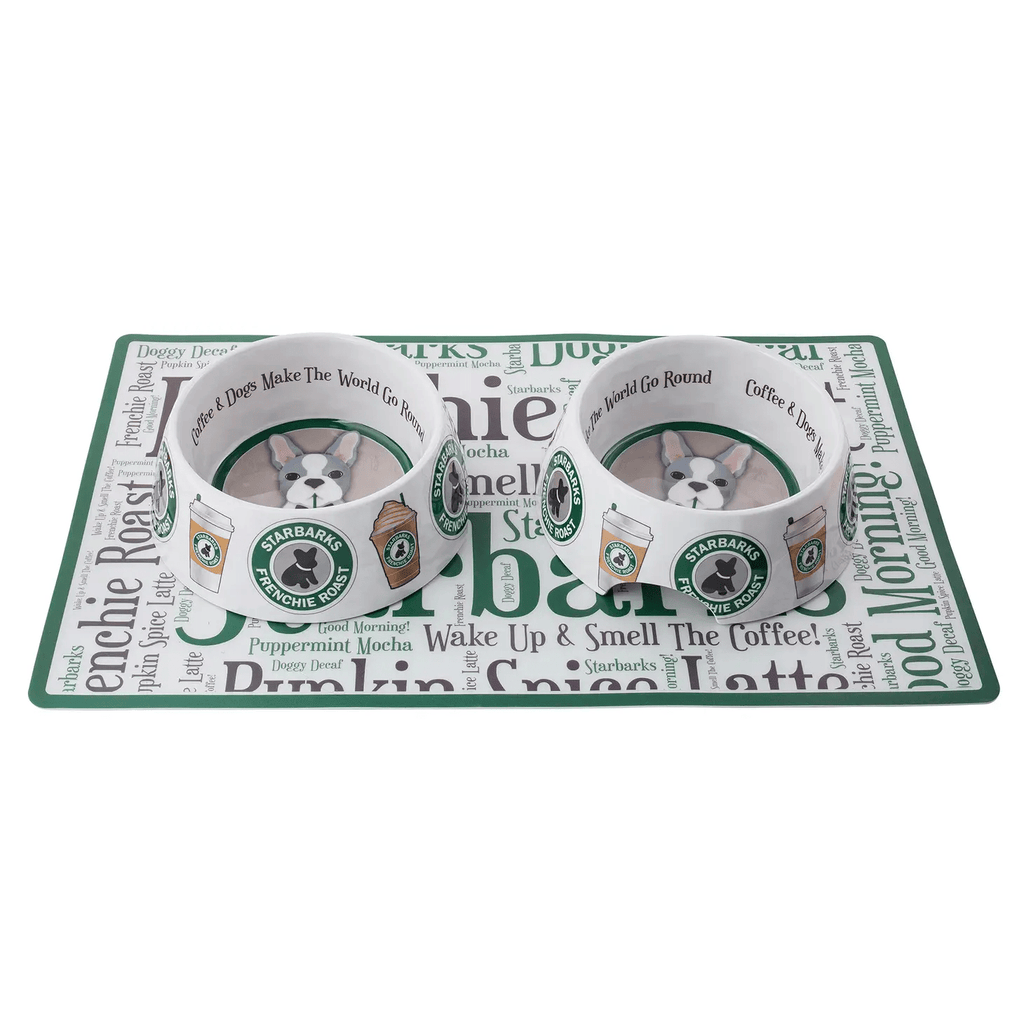 Haute Diggity Dog Starbarks Bowls & Placemat Dog Food Bowl