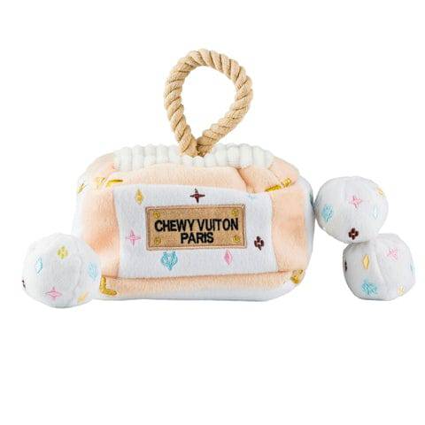 Haute Diggity Dog White Chewy Vuiton Interactive Trunk