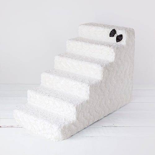 Hello Doggie Classic Ivory / 6 Step Luxury Pet Stairs