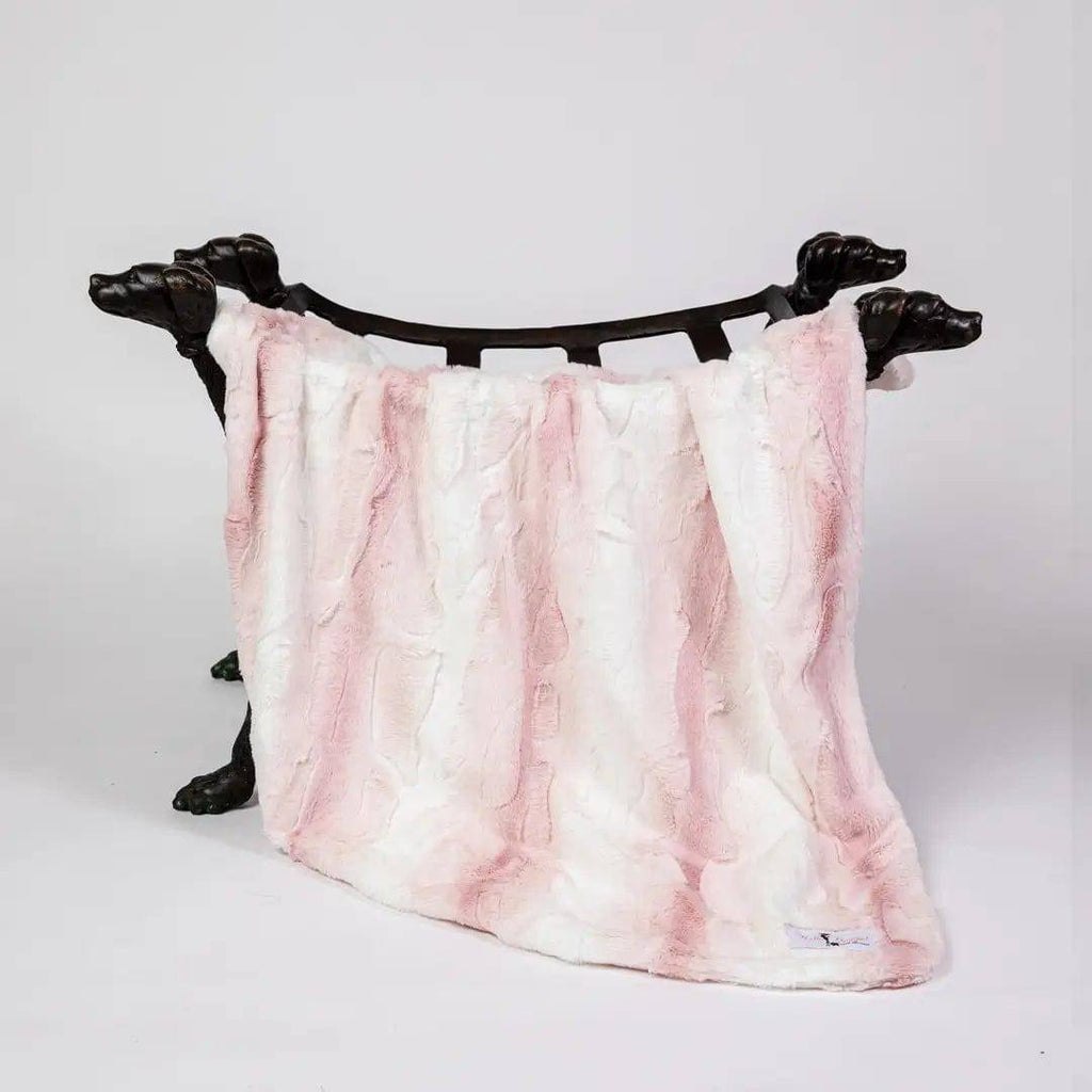 Hello Doggie Pink Angora / S Cashmere Dog Blanket