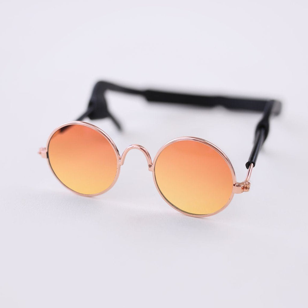 Hello Doggie Strap Black Dog Sunglasses: Orange