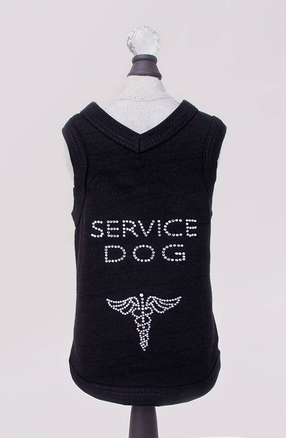 Hello Doggie XXS / Black V-Neck Service Dog Dress
