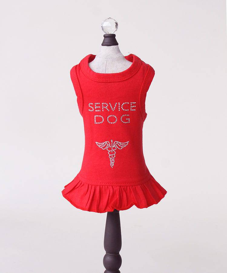 Hello Doggie XXS / Red Dress Service Dog Dress
