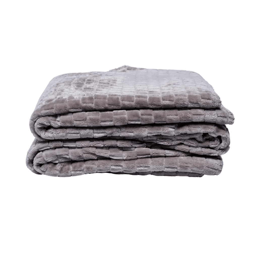Jojo Modern Pets Silver Gray Family Textured Luxury Sherpa Pet Blankets (50" x 60")