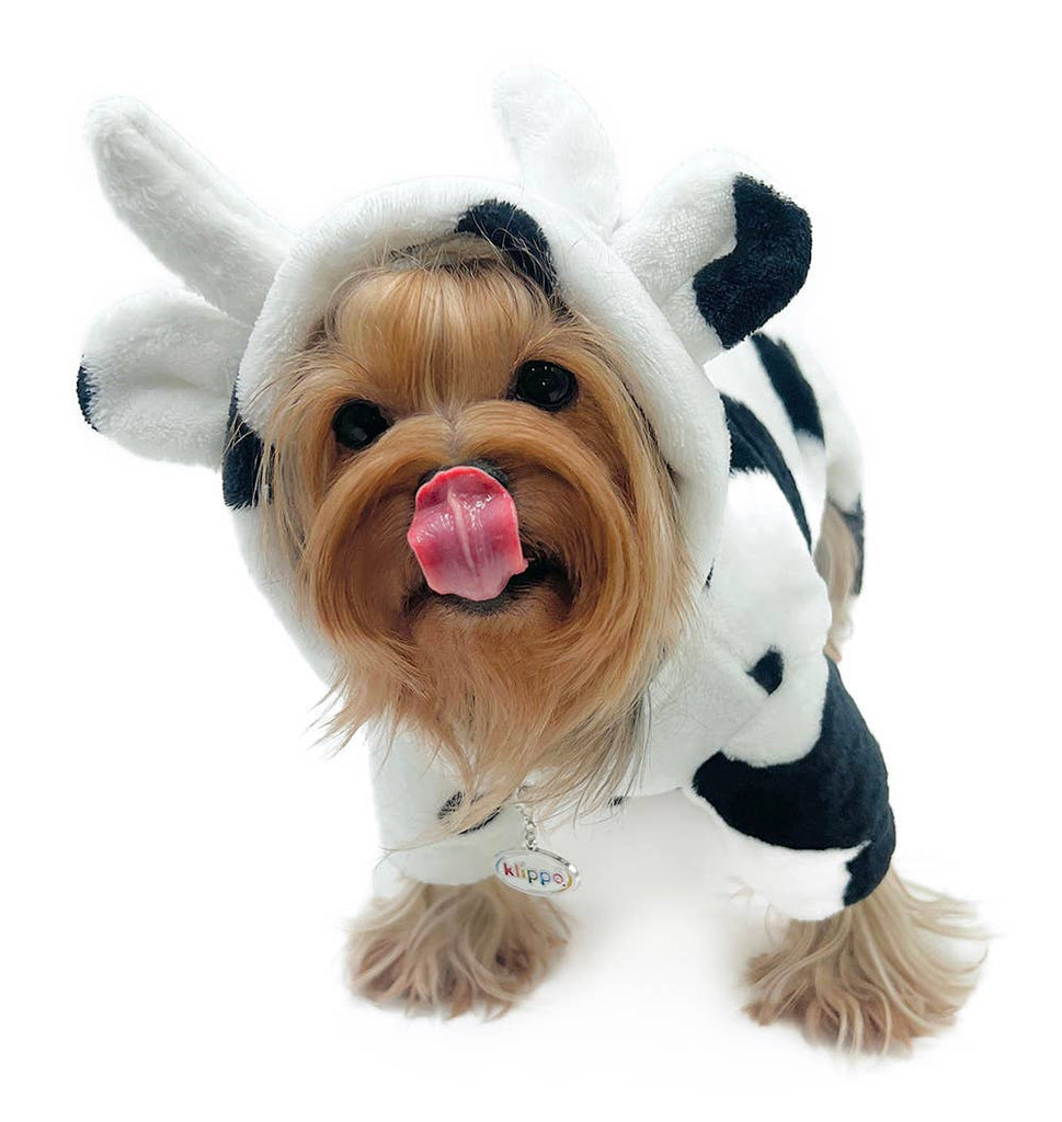 Klippo X-SMALL Klippo - Ultra Plush Moo Cow Hooded Pajamas