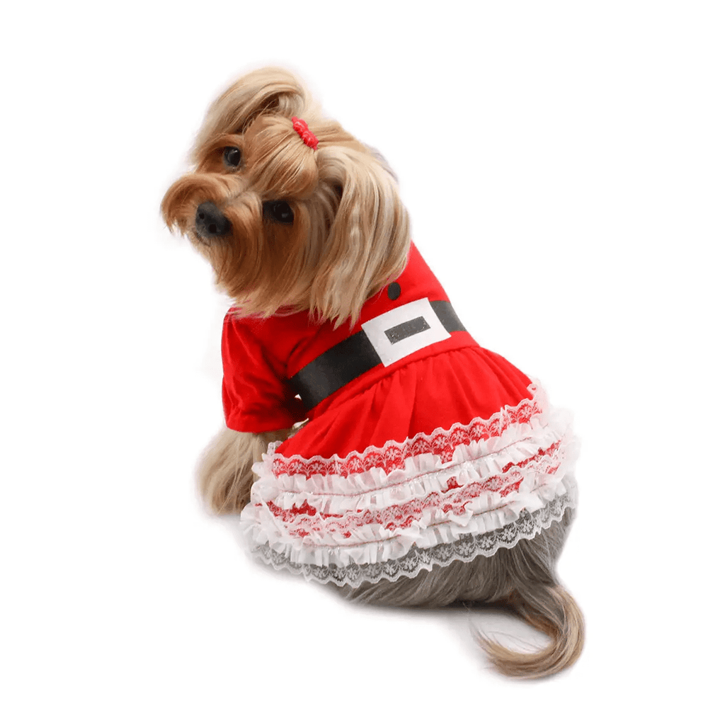 Klippo XS Lace Ruffles Puffy Sleeves Christmas Dress