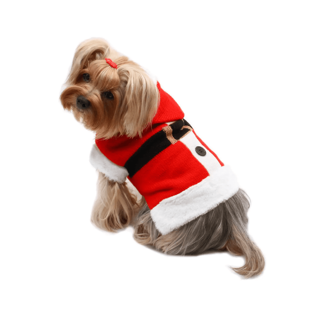 Klippo XS Santa Hooded Sweater with Soft Fur Trims