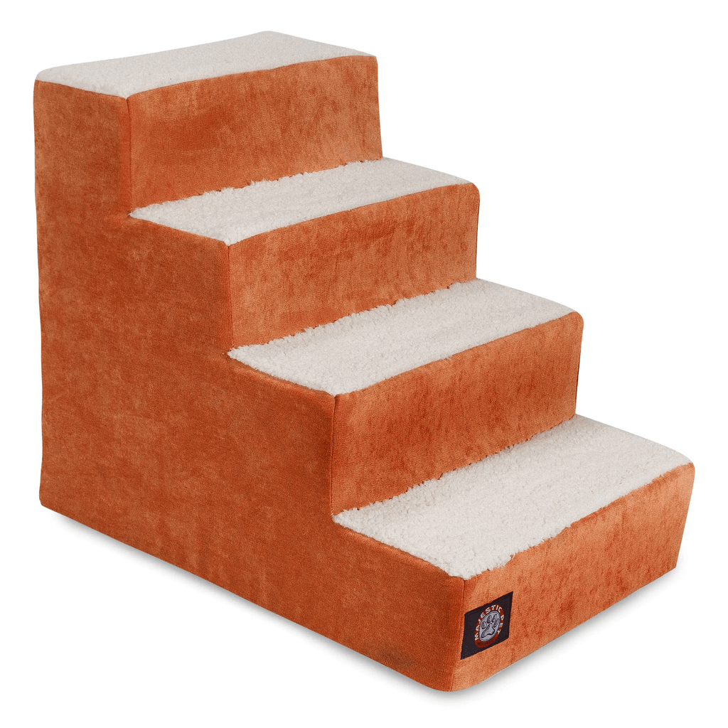 Majestic Pet Products M (4") / Solid Orange Towers Pet Stairs Steps
