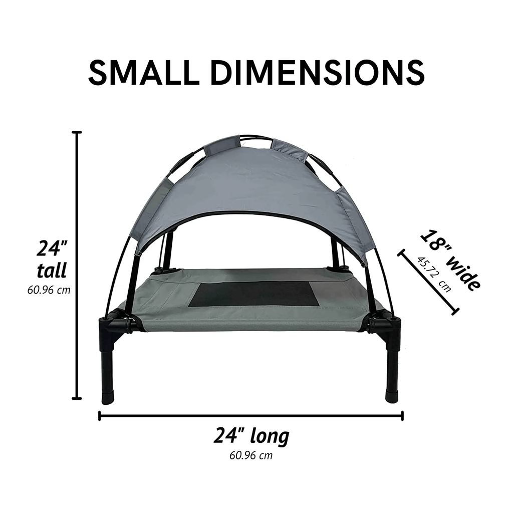 Midlee Designs Midlee Dog Cot with Canopy Elevated Pet Bed