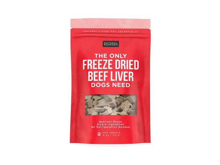 Natural Rapport 4 oz The Only Freeze Dried Beef Liver Dogs Need