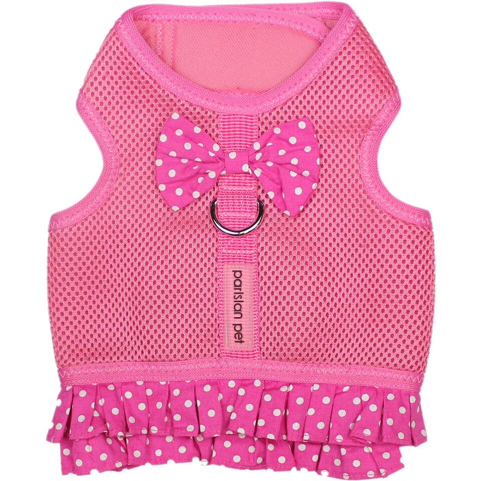 Parisian Pet® L Parisian Pet® - Pink Polka Dot Harness Dress